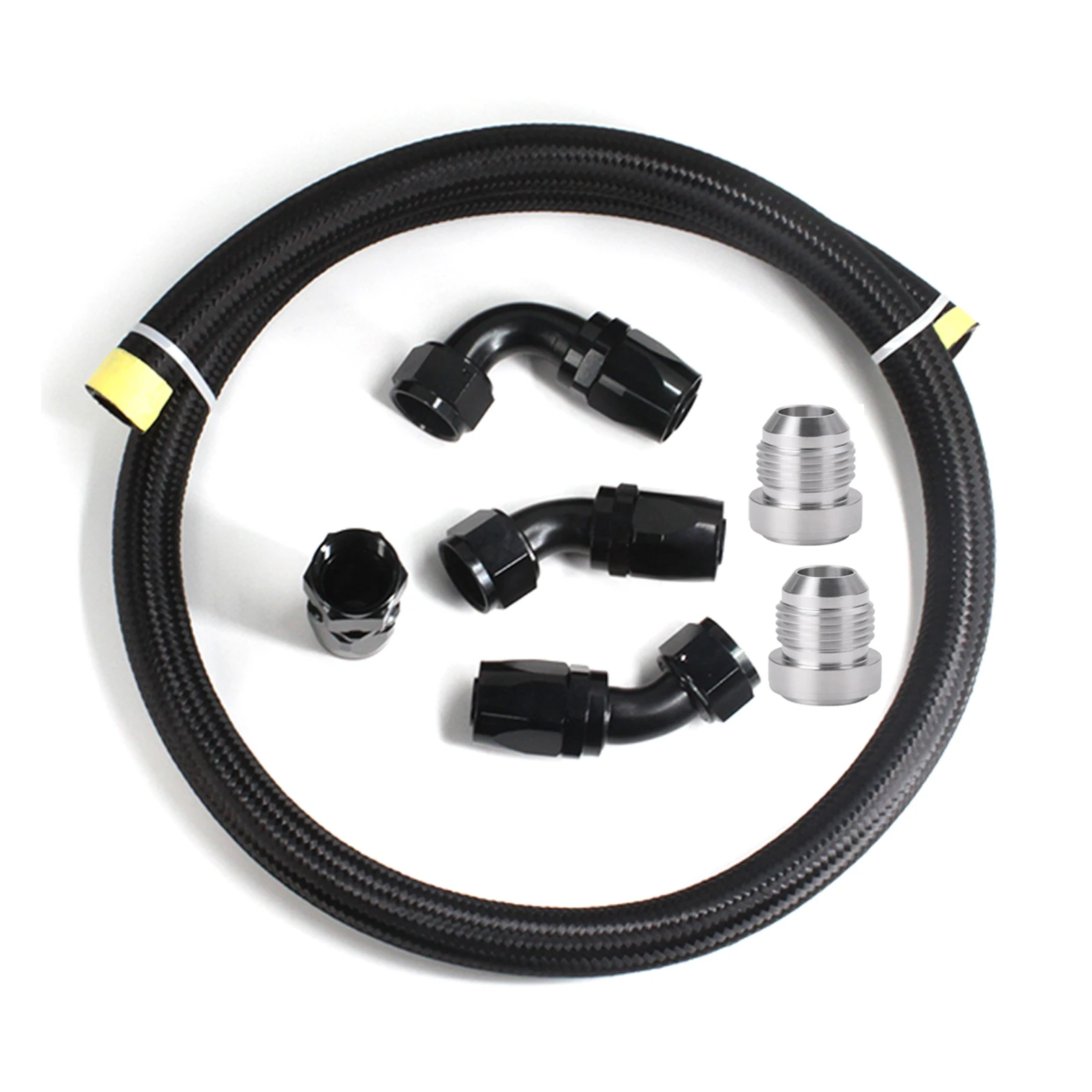 AN16 16AN Fuel Line Kit Transmission Cooler Lines Nylon Braided CPE Rubber Oil Cooling Line 5 Feet 16AN Fittings
AN16 16AN Fuel Line Kit Transmission Cooler Lines Nylon Braided CPE Rubber Oil Cooling Line 5 Feet 16AN Fittings