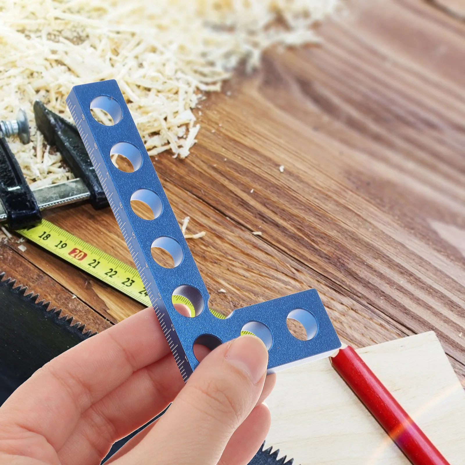 Right Angle Ruler Aluminum Alloy L Shaped Woodworking Measure Tool Carpenter Square Professional Measuring Ruler
