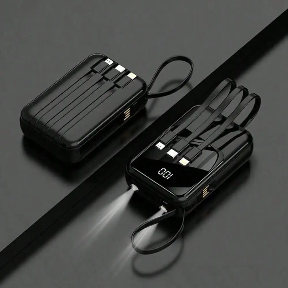 GAWFOLK Fast Charging Portable Power Supply Power Bank With Built-In Cables 2026 Upgrade 10000mAh Portable Charger Power Bank PD20w Fast Charging Comes With Flashlight, Fast Charging Portable Phone Charger Compatible With Iphone/Android Suitable For Summe
GAWFOLK Fast Charging Portable Power Supply Power Bank With Built-In Cables 2026 Upgrade 10000mAh Portable Charger Power Bank PD20w Fast Charging Comes With Flashlight, Fast Charging Portable Phone Charger Compatible With Iphone/Android Suitable For Summe