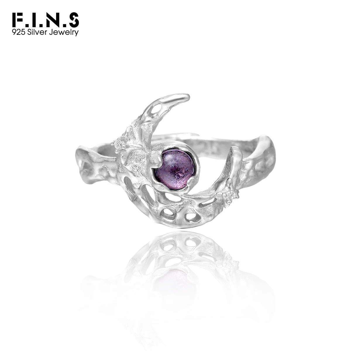 F.I.N.S Original Moon S925 Sterling Silver Ring for Women Luxury Purple Zircon Irregular Crecent Open Adjustable Fine Jewelry
F.I.N.S Original Moon S925 Sterling Silver Ring for Women Luxury Purple Zircon Irregular Crecent Open Adjustable Fine Jewelry