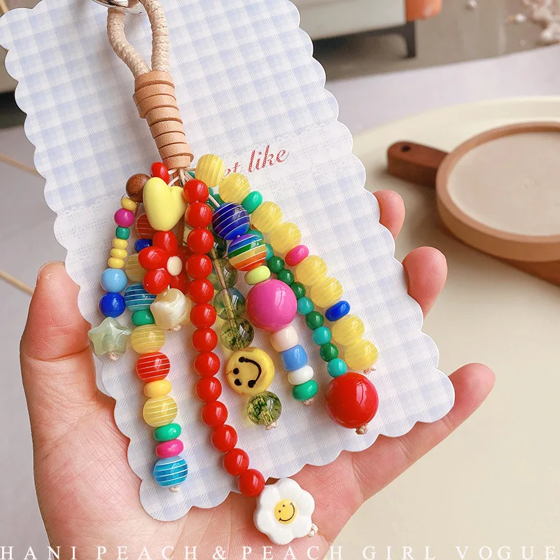 Summer Skittles Wish Beads Beaded Keychain Fashion Cute Colorful Lucky Beaded Backpack Car Keyring for Women Handbag Accessories
Summer Skittles Wish Beads Beaded Keychain Fashion Cute Colorful Lucky Beaded Backpack Car Keyring for Women Handbag Accessories