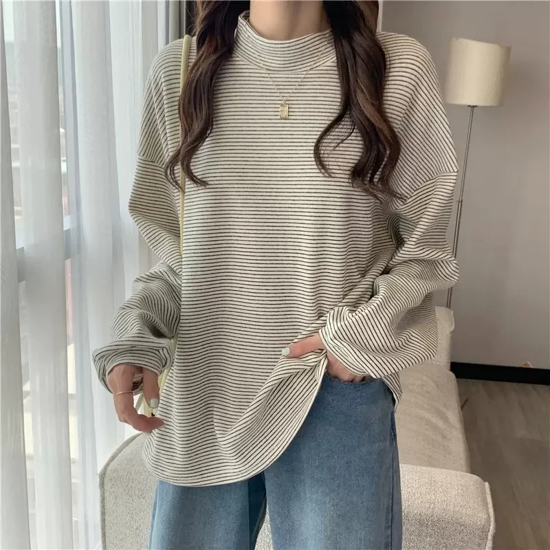 Thickened Half High Neck Long Sleeved Women's Autumn And Winter 2024 New Fashionable And Versatile High-end Slimming Bottom Top
Thickened Half High Neck Long Sleeved Women's Autumn And Winter 2024 New Fashionable And Versatile High-end Slimming Bottom Top