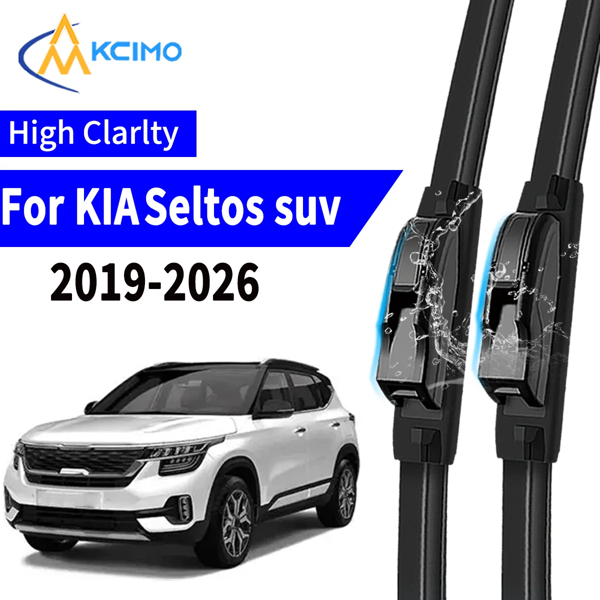 Premium 2Pcs Windshield Wiper Blades for KIA Seltos suv 2019-2026 Easy Snap On Installation Streak Free Cleaning All Weather
Premium 2Pcs Windshield Wiper Blades for KIA Seltos suv 2019-2026 Easy Snap On Installation Streak Free Cleaning All Weather