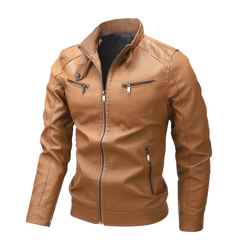 Korean Style Motorcycle Leather Coat Man Casual Coat Slim Fit Stand Collar Autumn Anti-wind Male Motorcycle Leather Jackets
Korean Style Motorcycle Leather Coat Man Casual Coat Slim Fit Stand Collar Autumn Anti-wind Male Motorcycle Leather Jackets