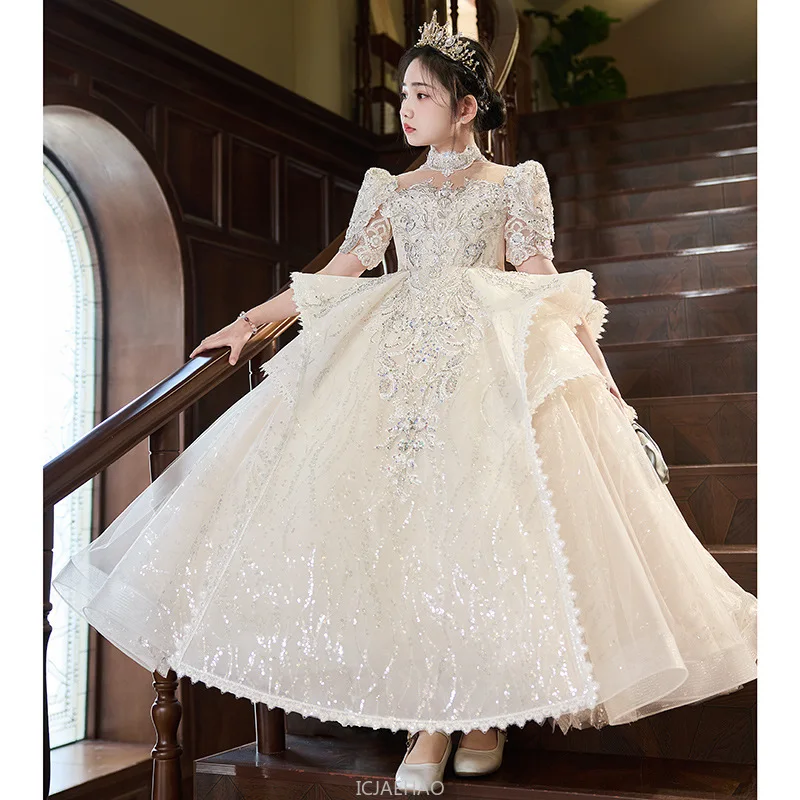 Long Dress New Vintage Kids Girls Evening Princess Dresses Children Wedding Flower Birthday Outfit Gown Costume Piano Pageant
Long Dress New Vintage Kids Girls Evening Princess Dresses Children Wedding Flower Birthday Outfit Gown Costume Piano Pageant