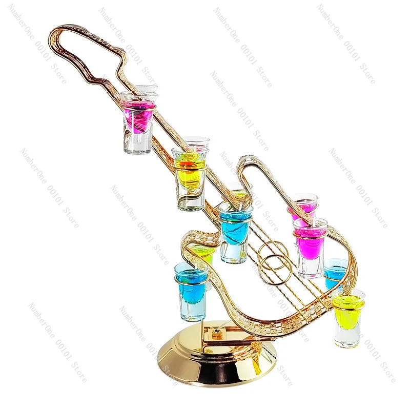 Guitar wrought iron bullet cup holder Bar KTV colorful cocktail holder Champagne display stand
Guitar wrought iron bullet cup holder Bar KTV colorful cocktail holder Champagne display stand
