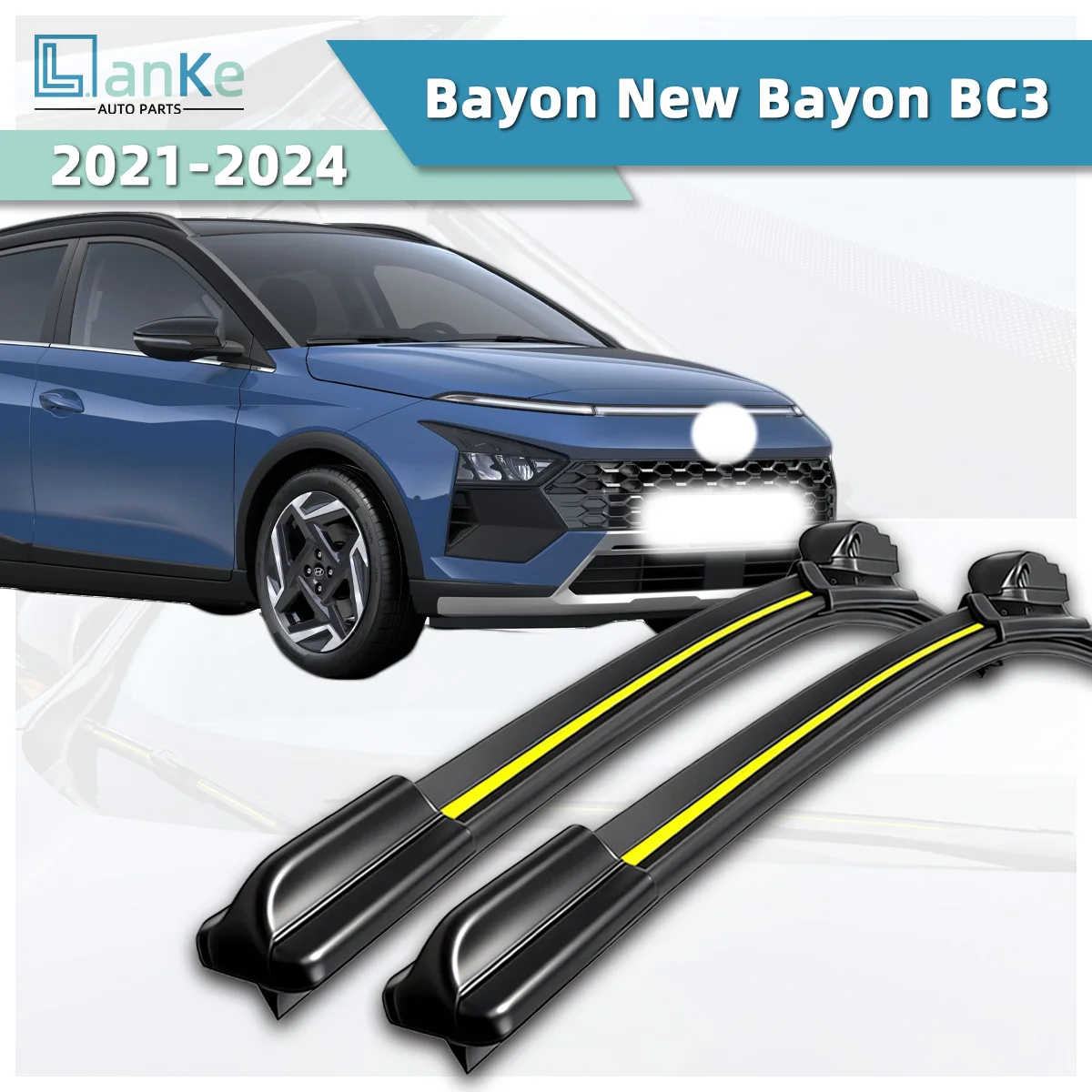 Lanke Wiper Fit For Hyundai Bayon New Bayon BC3 (2021-2024) Natural Rubber Strip Boneless Silent Car Windshield Front Wiper
Lanke Wiper Fit For Hyundai Bayon New Bayon BC3 (2021-2024) Natural Rubber Strip Boneless Silent Car Windshield Front Wiper