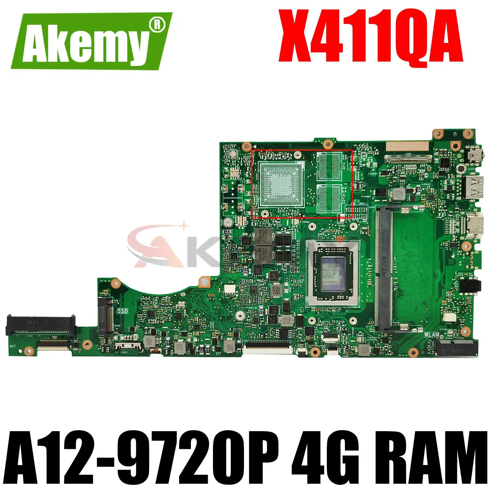 For ASUS X411QA Mainboard X411 X411Q X411QA X411QR Laptop Motherboard High Performance CPU A12-9720P 4GB 8GB RAM 100% tested
For ASUS X411QA Mainboard X411 X411Q X411QA X411QR Laptop Motherboard High Performance CPU A12-9720P 4GB 8GB RAM 100% tested