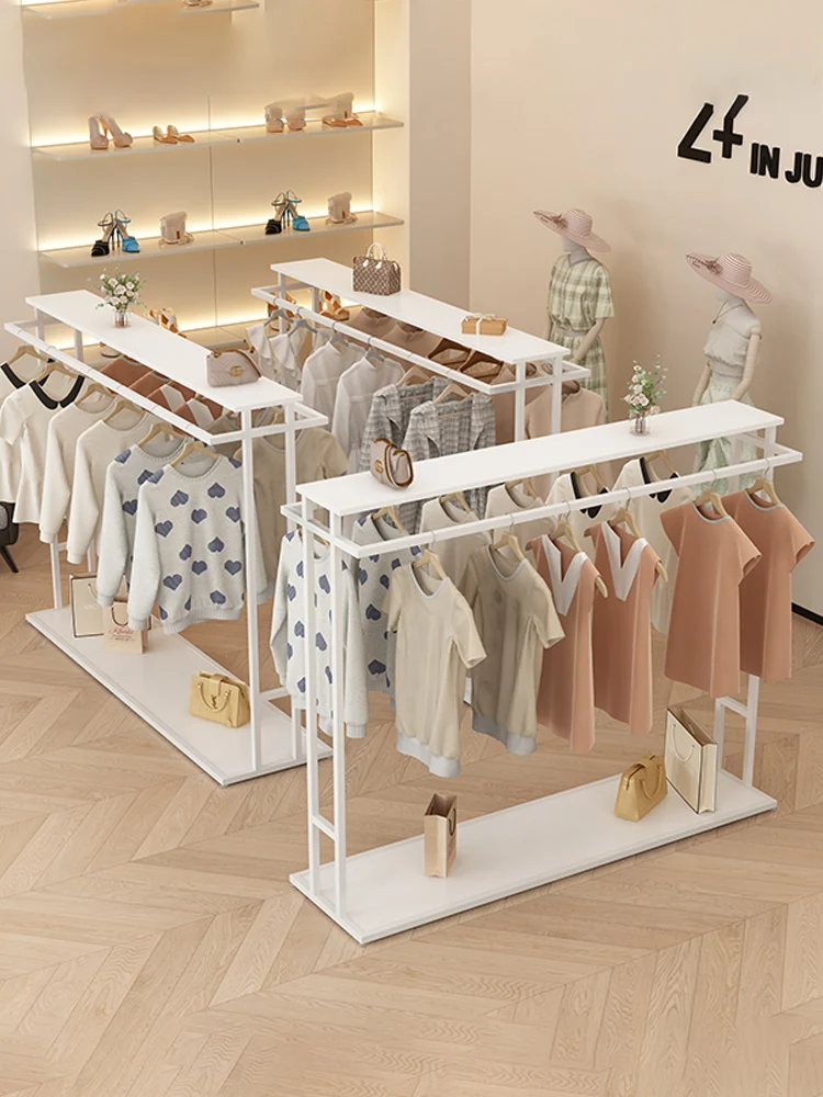 Zhongdao Rack Clothing Store Floor-to-ceiling display rack Men's and women's clothing Children's clothing Double row Middle shel 
Zhongdao Rack Clothing Store Floor-to-ceiling display rack Men's and women's clothing Children's clothing Double row Middle shel