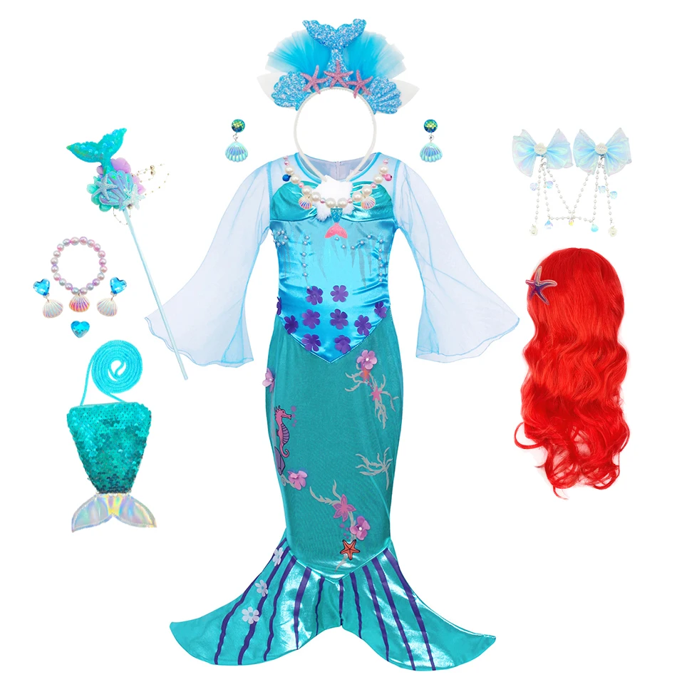 Disney Girls Mermaid Birthday Party Dress Sea Applique Print Frock Children Cosplay Theme Outfit Fantasy Disguise Prom Gown
Disney Girls Mermaid Birthday Party Dress Sea Applique Print Frock Children Cosplay Theme Outfit Fantasy Disguise Prom Gown