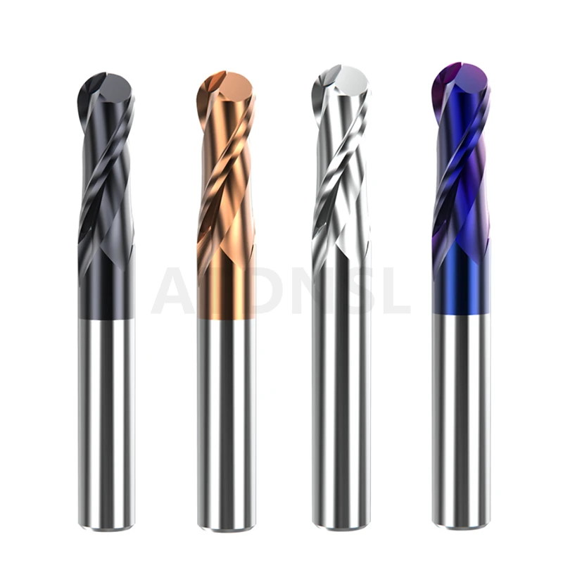 R0.5-R10 Ball Nose Milling Cutter HRC50 55 65 Carbide End Mill CNC Tool 1mm-20mm For Steel Aluminum 50L/75L/100L/150L
R0.5-R10 Ball Nose Milling Cutter HRC50 55 65 Carbide End Mill CNC Tool 1mm-20mm For Steel Aluminum 50L/75L/100L/150L
