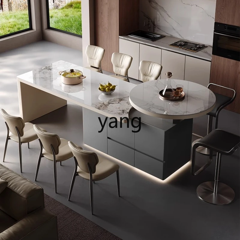 LH flat island dining table integrated household retractable rock slab middle island
LH flat island dining table integrated household retractable rock slab middle island