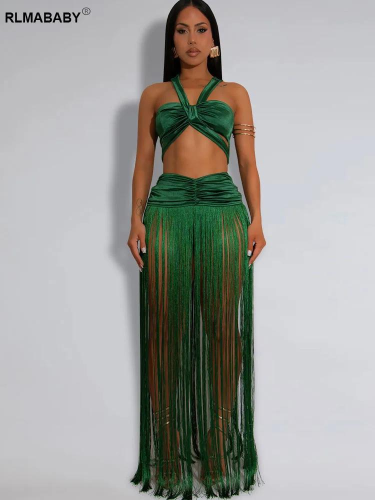 RLMABABY Sexy Club Party Tassel 2 Piece Set Skirts Women Strap Crop Top And High Waist Tassel Skirts 2 Piece Set Dress Outfits
RLMABABY Sexy Club Party Tassel 2 Piece Set Skirts Women Strap Crop Top And High Waist Tassel Skirts 2 Piece Set Dress Outfits