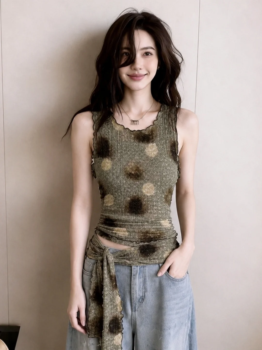 Elegant Print Strapless Vest Slim Fit Unique Fashion Top Summer Base Shirt Design Sensation Tie Dye Women's Fashion
Elegant Print Strapless Vest Slim Fit Unique Fashion Top Summer Base Shirt Design Sensation Tie Dye Women's Fashion