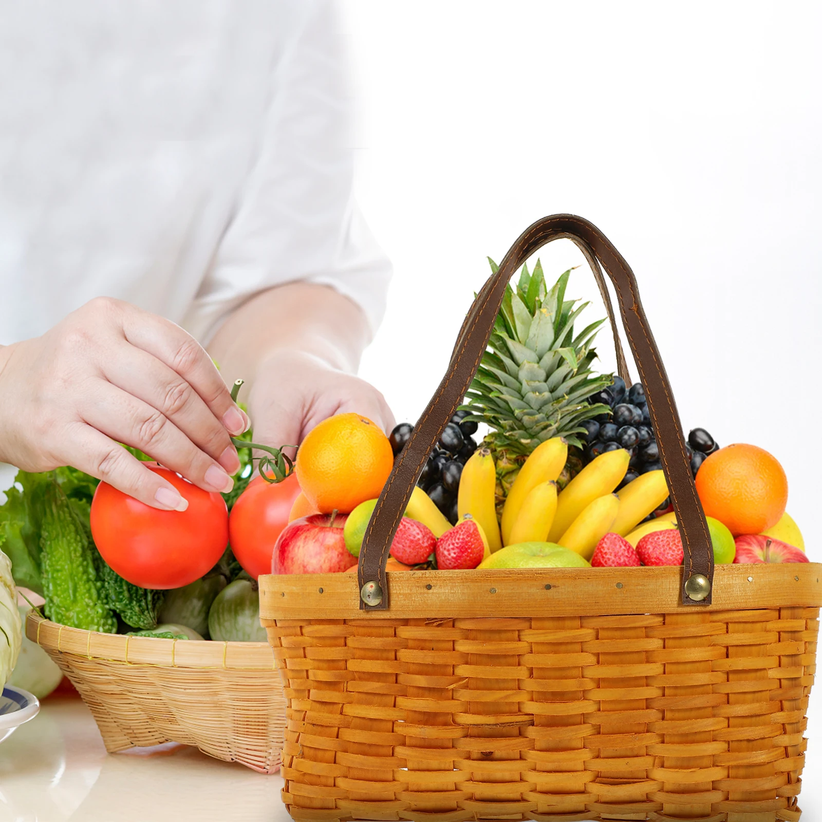 Bamboo Picnic Basket Large H made Woven Storage Hamper Kids Easter Gift ML1816 Portable Outdoor Fruit Vegetable Flower Basket
Bamboo Picnic Basket Large H made Woven Storage Hamper Kids Easter Gift ML1816 Portable Outdoor Fruit Vegetable Flower Basket
