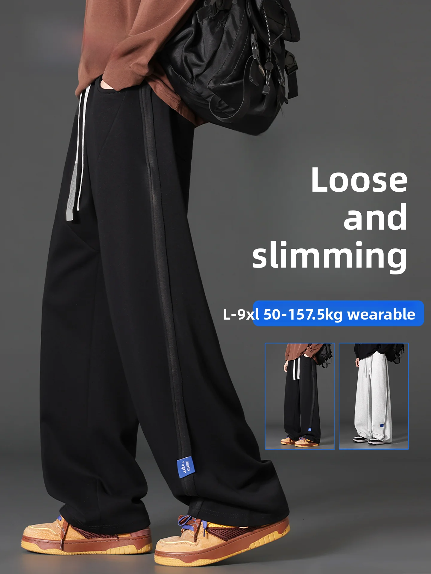 Mochao plus Size Men's Wide Leg Pants Drapey Loose Fitting Concealing Slimming Spor Casual Trousers for plus Size Men
Mochao plus Size Men's Wide Leg Pants Drapey Loose Fitting Concealing Slimming Spor Casual Trousers for plus Size Men