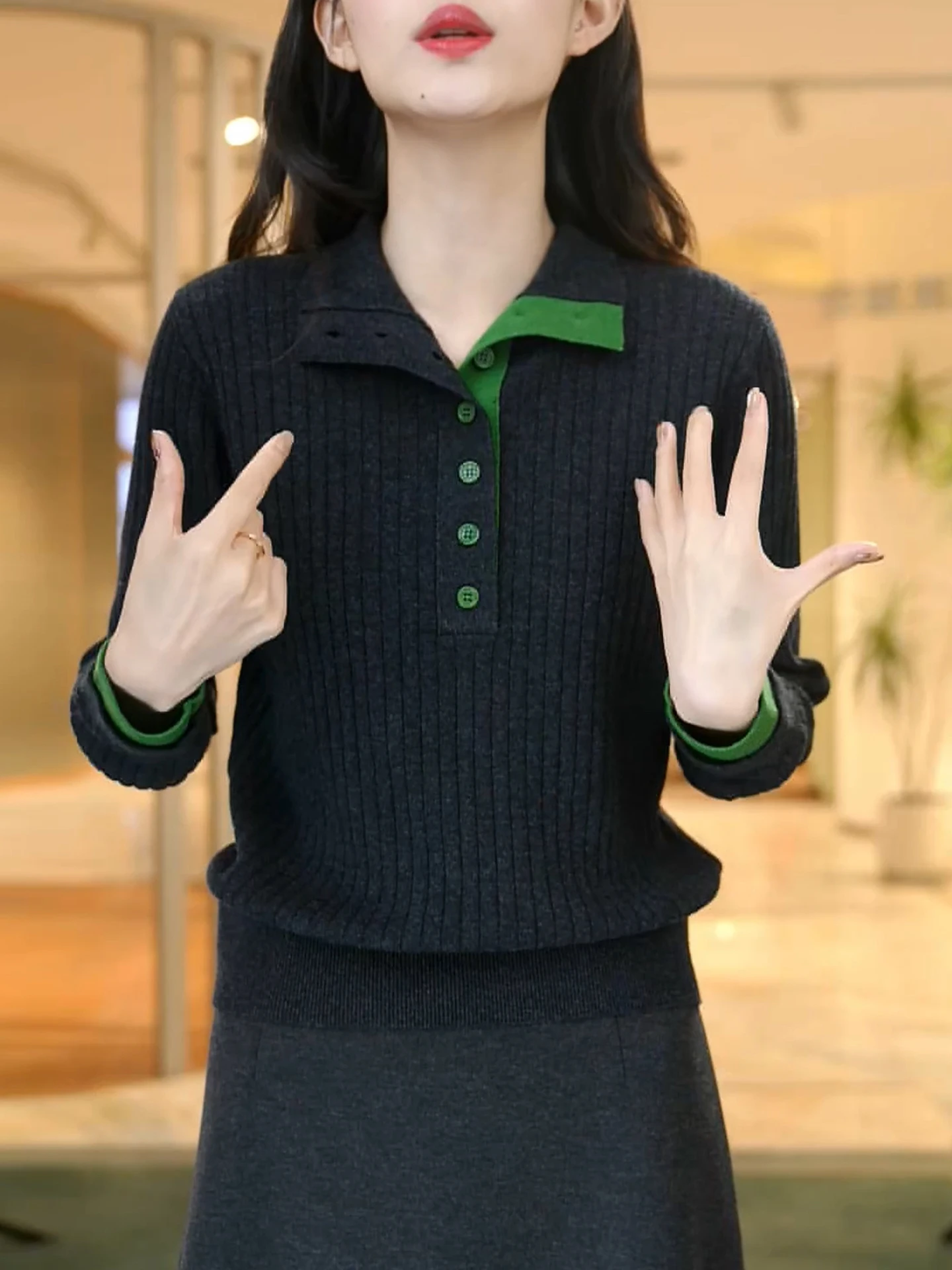 Comfortable Korean Sle Knitted Sweater Long Sve Women's Faion Color Blo Top Layered Look Autumn Winter Luxury irt
Comfortable Korean Sle Knitted Sweater Long Sve Women's Faion Color Blo Top Layered Look Autumn Winter Luxury irt