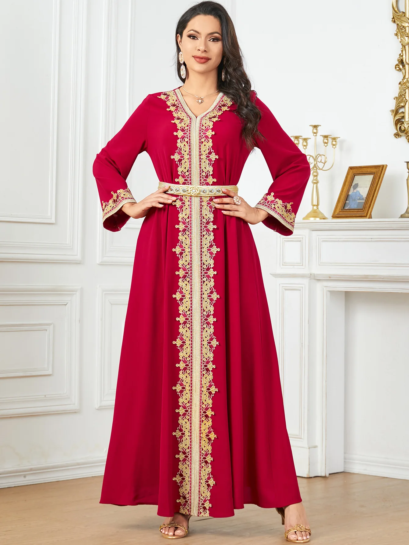 Women Clothing Pure Color Loose Embroidery Long Skirt Long Sleeve Dress Elegance Muslim Jalabiya Arabic Middle East Maxi Dress
Women Clothing Pure Color Loose Embroidery Long Skirt Long Sleeve Dress Elegance Muslim Jalabiya Arabic Middle East Maxi Dress