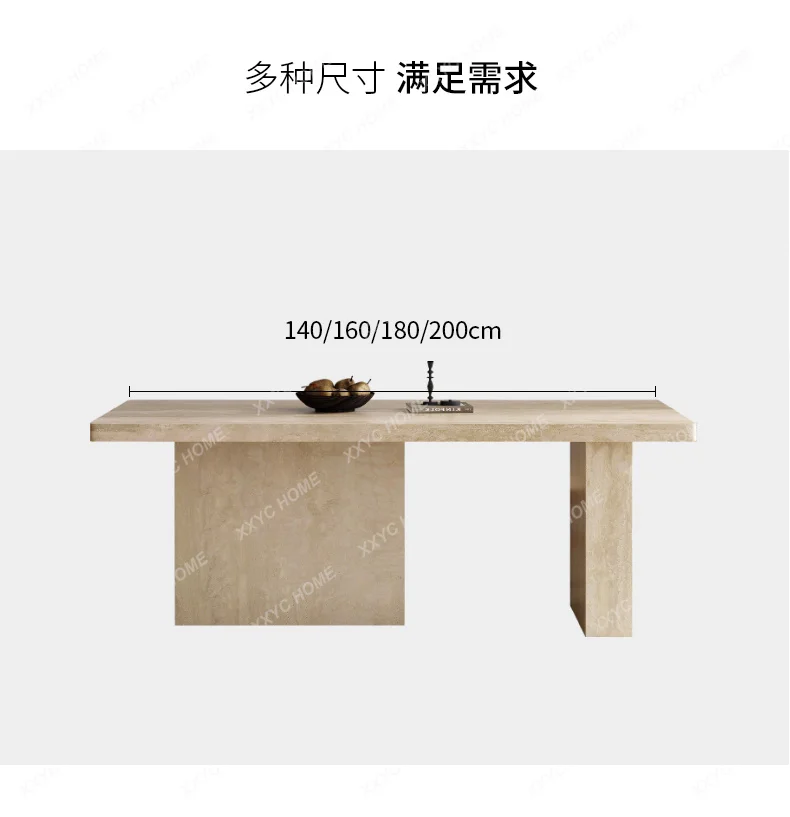 0240 retro travertine rock slab dining table hanging rectangular travertine dining table and chair combination
0240 retro travertine rock slab dining table hanging rectangular travertine dining table and chair combination