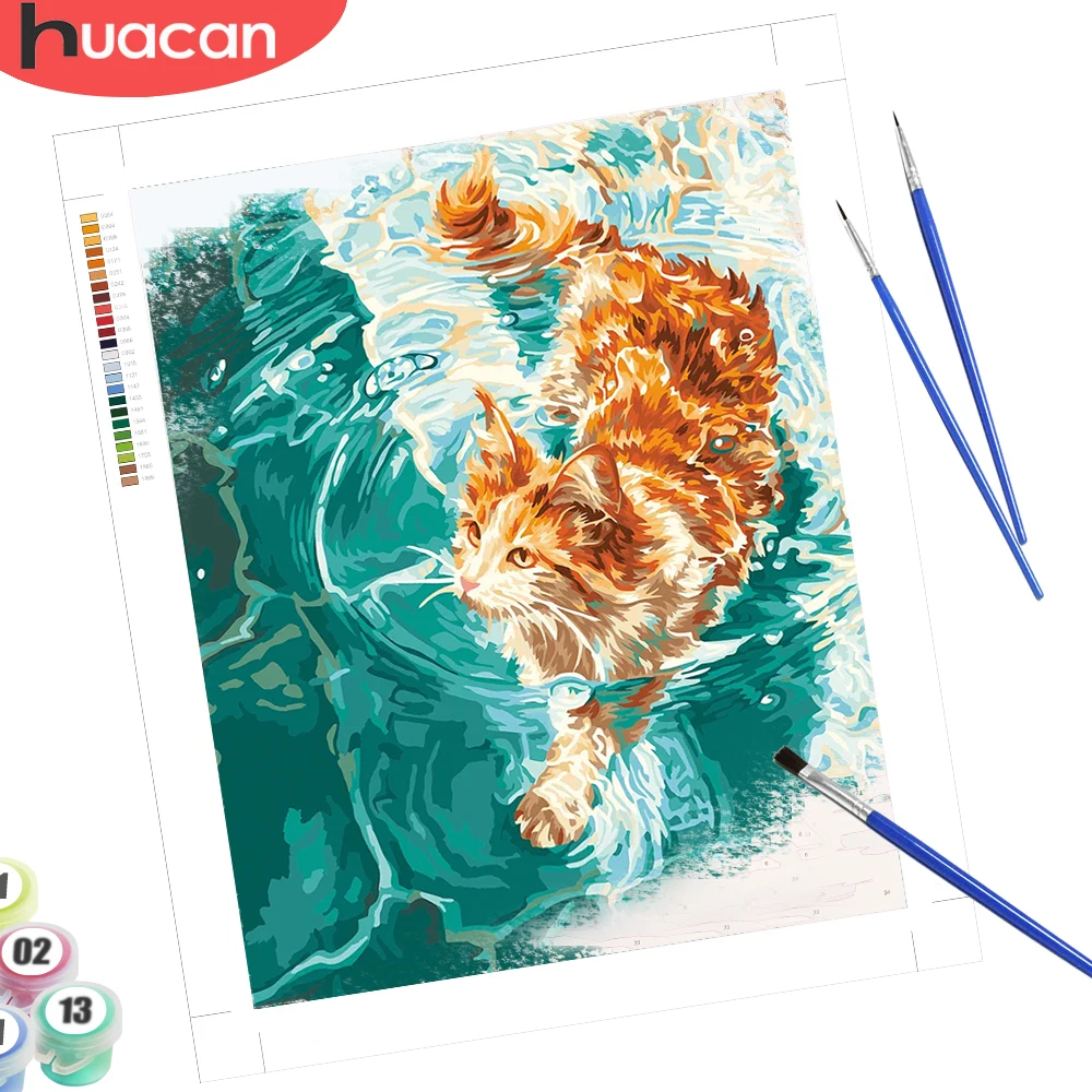 HUACAN Paint By Numbers Cat Animal Drawing By Numbers Lake Hand Painted Decor For Home Diy Colorful Canvas Gift
HUACAN Paint By Numbers Cat Animal Drawing By Numbers Lake Hand Painted Decor For Home Diy Colorful Canvas Gift