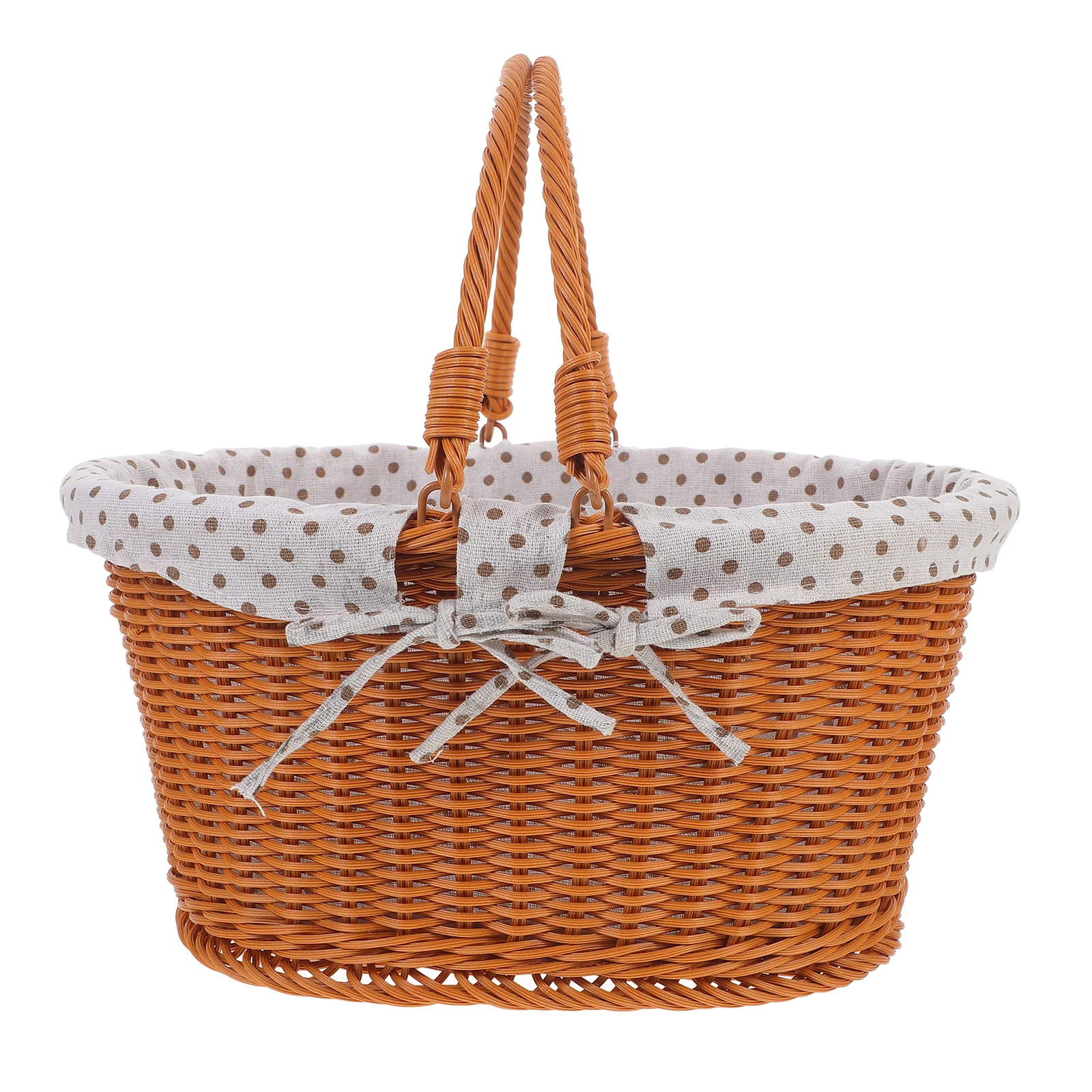 Reusable Handheld Woven Storage Basket For Picnic Fruit Snacks Household Desktop Imitation Rattan Handmade Basket Kitchen Pantry
Reusable Handheld Woven Storage Basket For Picnic Fruit Snacks Household Desktop Imitation Rattan Handmade Basket Kitchen Pantry