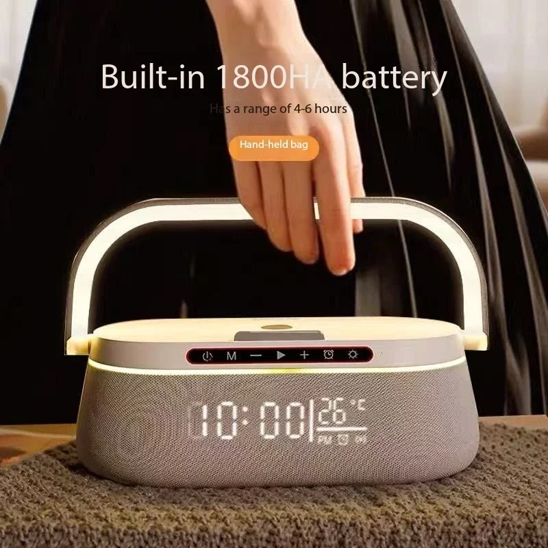 Alarm Clock with 15W Fast Wireless Charger and Bluetooth Speaker Dimmable Bedside Lamp,bedside Clock for Bedroom,office and Home
Alarm Clock with 15W Fast Wireless Charger and Bluetooth Speaker Dimmable Bedside Lamp,bedside Clock for Bedroom,office and Home