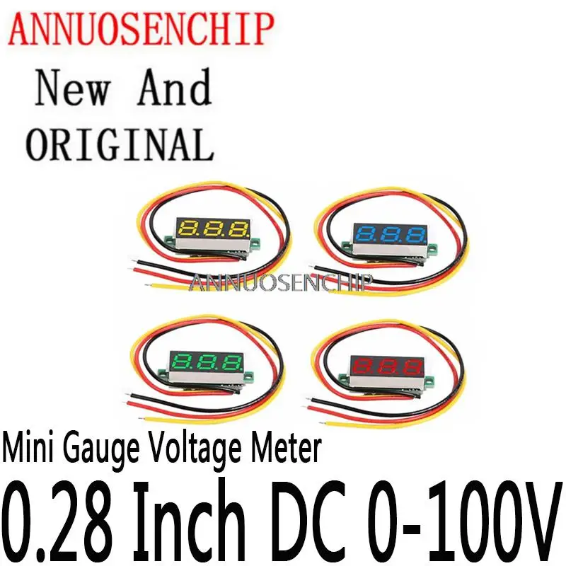 3-Wire Mini Gauge voltage Meter Voltmeter LED Display Digital Panel Voltmeter Meter Detector Monitor Tools 0.28 Inch DC 0-100V
3-Wire Mini Gauge voltage Meter Voltmeter LED Display Digital Panel Voltmeter Meter Detector Monitor Tools 0.28 Inch DC 0-100V