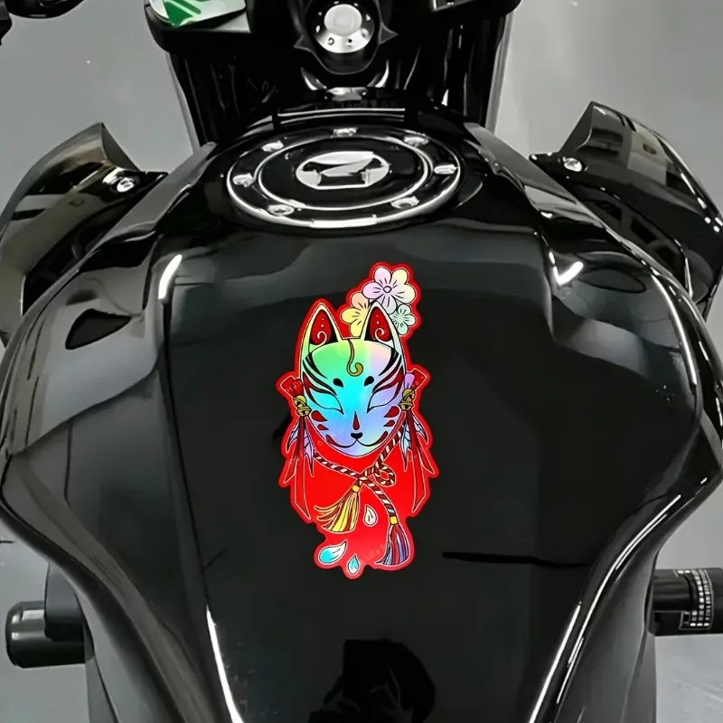 1pc Holographic Japanese Fox Mask 2D Flat Vinyl Sticker, Waterproof UV Resistant Decal for Car Window Motorcycle Helmet Luggage
1pc Holographic Japanese Fox Mask 2D Flat Vinyl Sticker, Waterproof UV Resistant Decal for Car Window Motorcycle Helmet Luggage