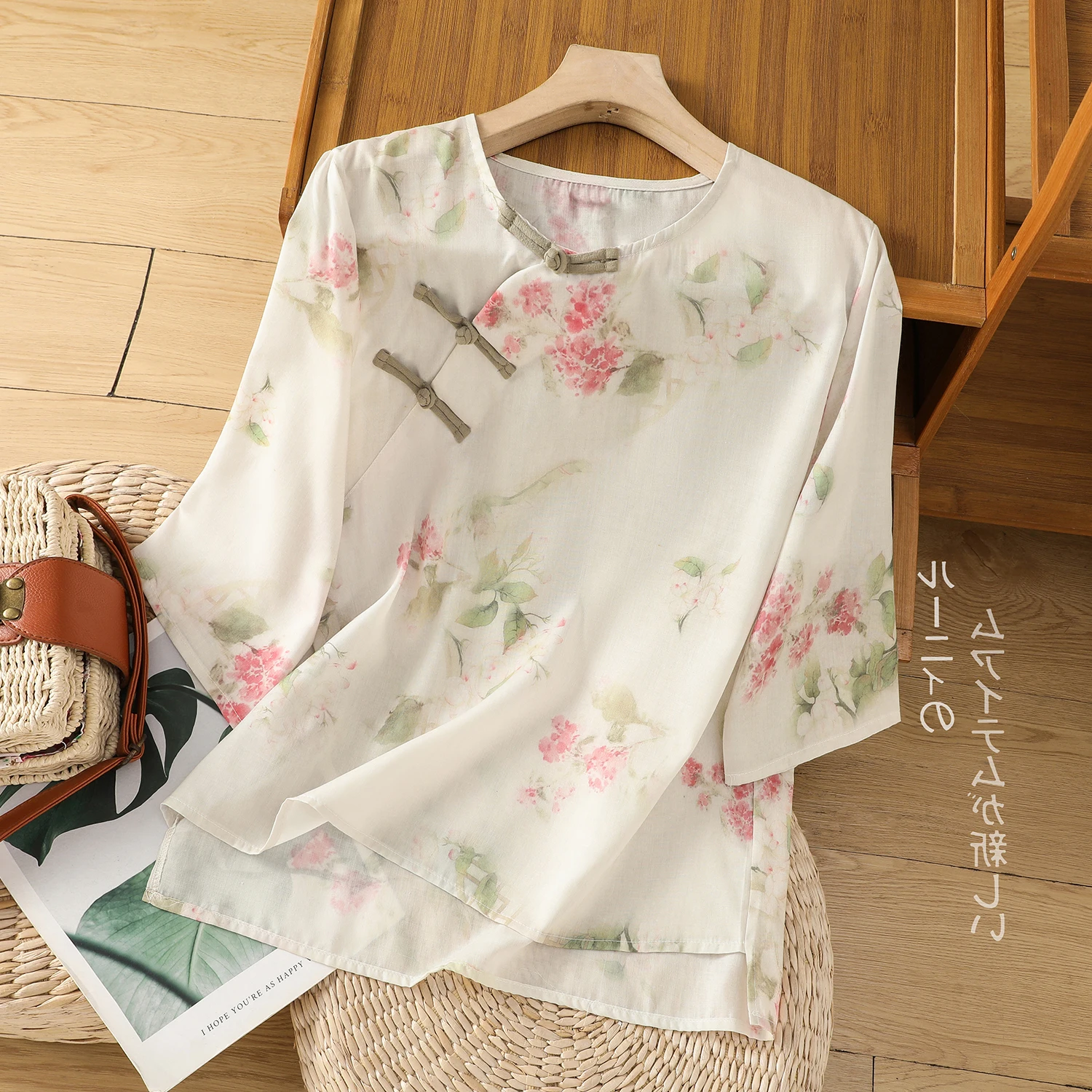 Artistic Retro Large Size Cotton Linen round Ne irt T-irt Printed Big irt Chinese Sle ort Sve Women's irt
Artistic Retro Large Size Cotton Linen round Ne irt T-irt Printed Big irt Chinese Sle ort Sve Women's irt