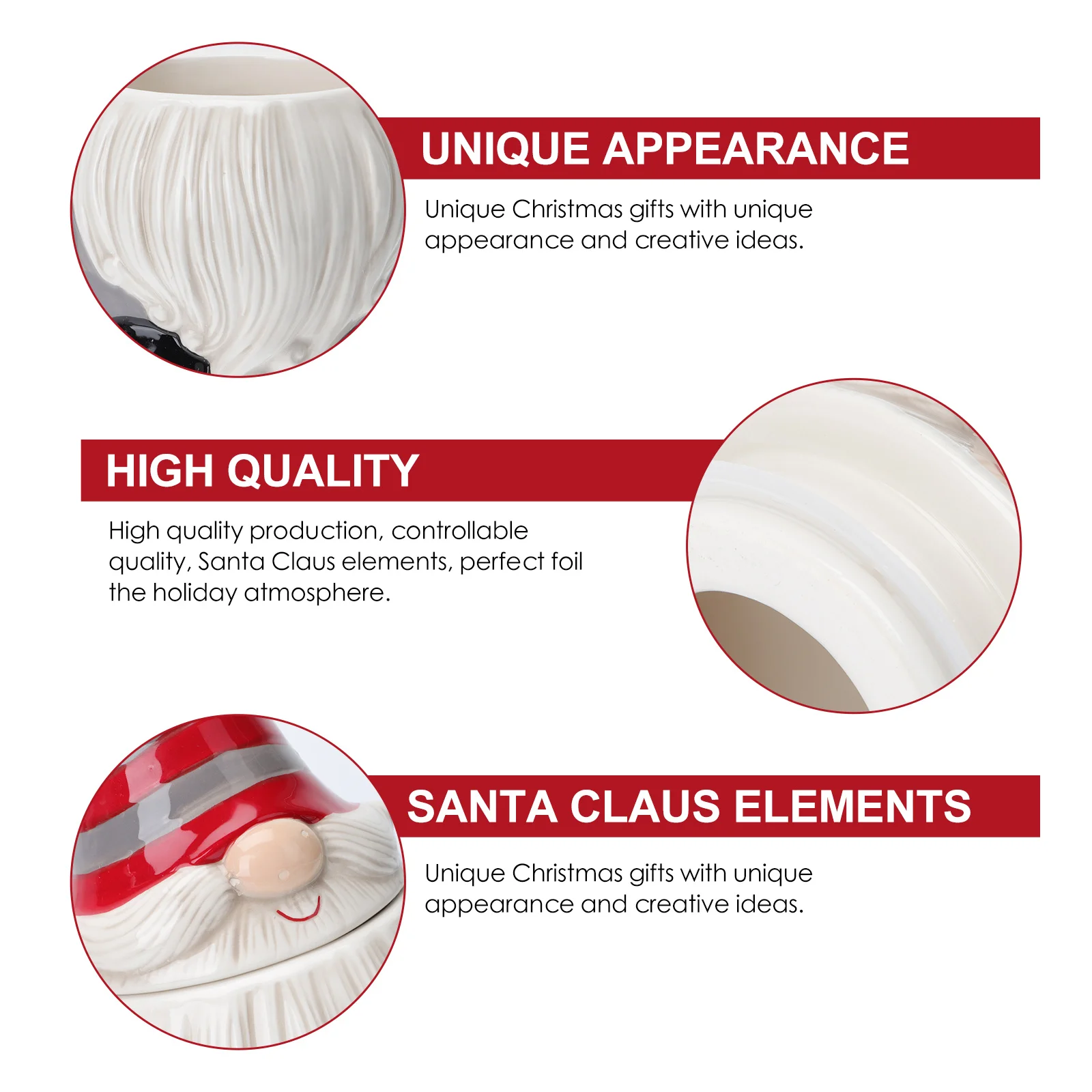 Santa Claus Storage Jar Ceramic Large Capacity Creative Container Holiday Candy Box Moisture-Proof Tea Coffee Canister Storage
Santa Claus Storage Jar Ceramic Large Capacity Creative Container Holiday Candy Box Moisture-Proof Tea Coffee Canister Storage