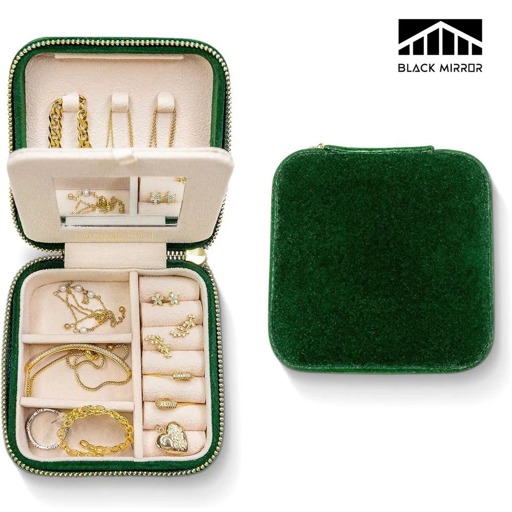 Plush Velvet Travel Jewelry Storage Box Women's Travel Jewelry Box Jewelry Travel Storage Bag Earring Storage Box with Mirror
Plush Velvet Travel Jewelry Storage Box Women's Travel Jewelry Box Jewelry Travel Storage Bag Earring Storage Box with Mirror