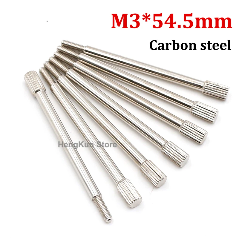 10pcs M3*54.5mm Cylindrical head slender rod screw knurling hand twisted manually adjusted long screw Nickel Plated
10pcs M3*54.5mm Cylindrical head slender rod screw knurling hand twisted manually adjusted long screw Nickel Plated