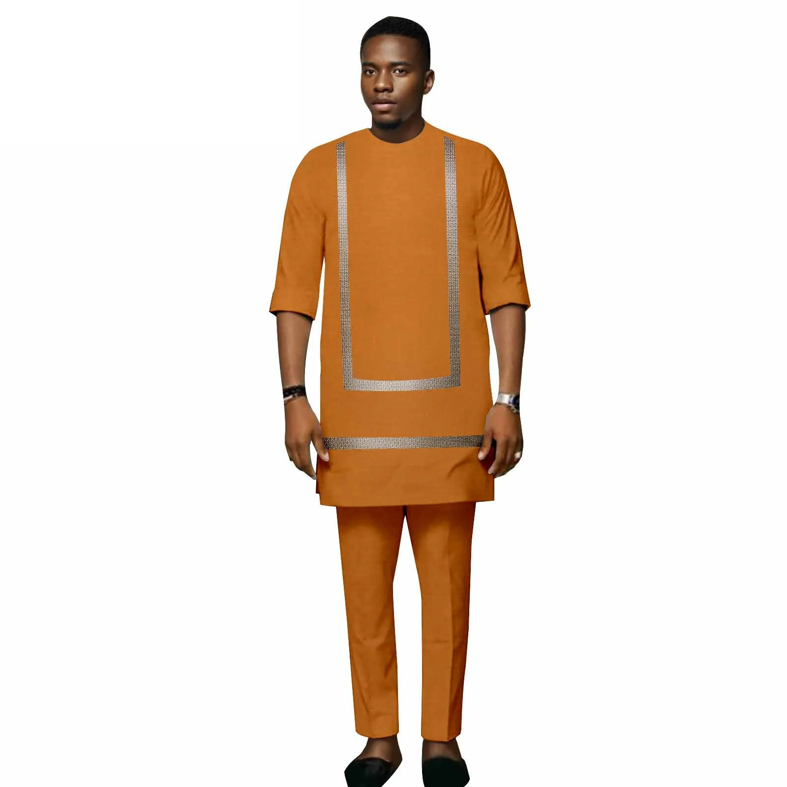 Good New African Traditional Men's Set Round Neck Long Sleeve Yellow Luxury Two Piece Dashiki Wedding Party Festival Men's Suit
Good New African Traditional Men's Set Round Neck Long Sleeve Yellow Luxury Two Piece Dashiki Wedding Party Festival Men's Suit