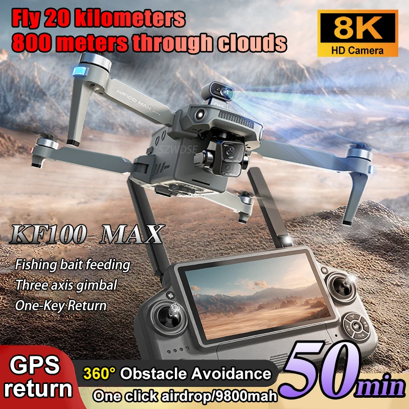 SJRC KF100 MAX 8K UHD Photo HD Video Three Axis Gimbal Intelligent Following Shooting Professional Travel Photography RC Drone
SJRC KF100 MAX 8K UHD Photo HD Video Three Axis Gimbal Intelligent Following Shooting Professional Travel Photography RC Drone