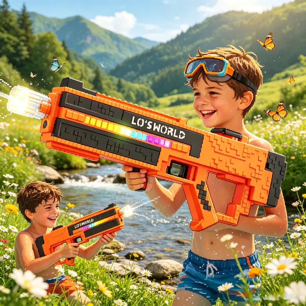 LED Light Full Automatic Water Gun Large Capacity Long Range Spray Beach Pool Fighting Toy Children's Birthday Gifts
LED Light Full Automatic Water Gun Large Capacity Long Range Spray Beach Pool Fighting Toy Children's Birthday Gifts