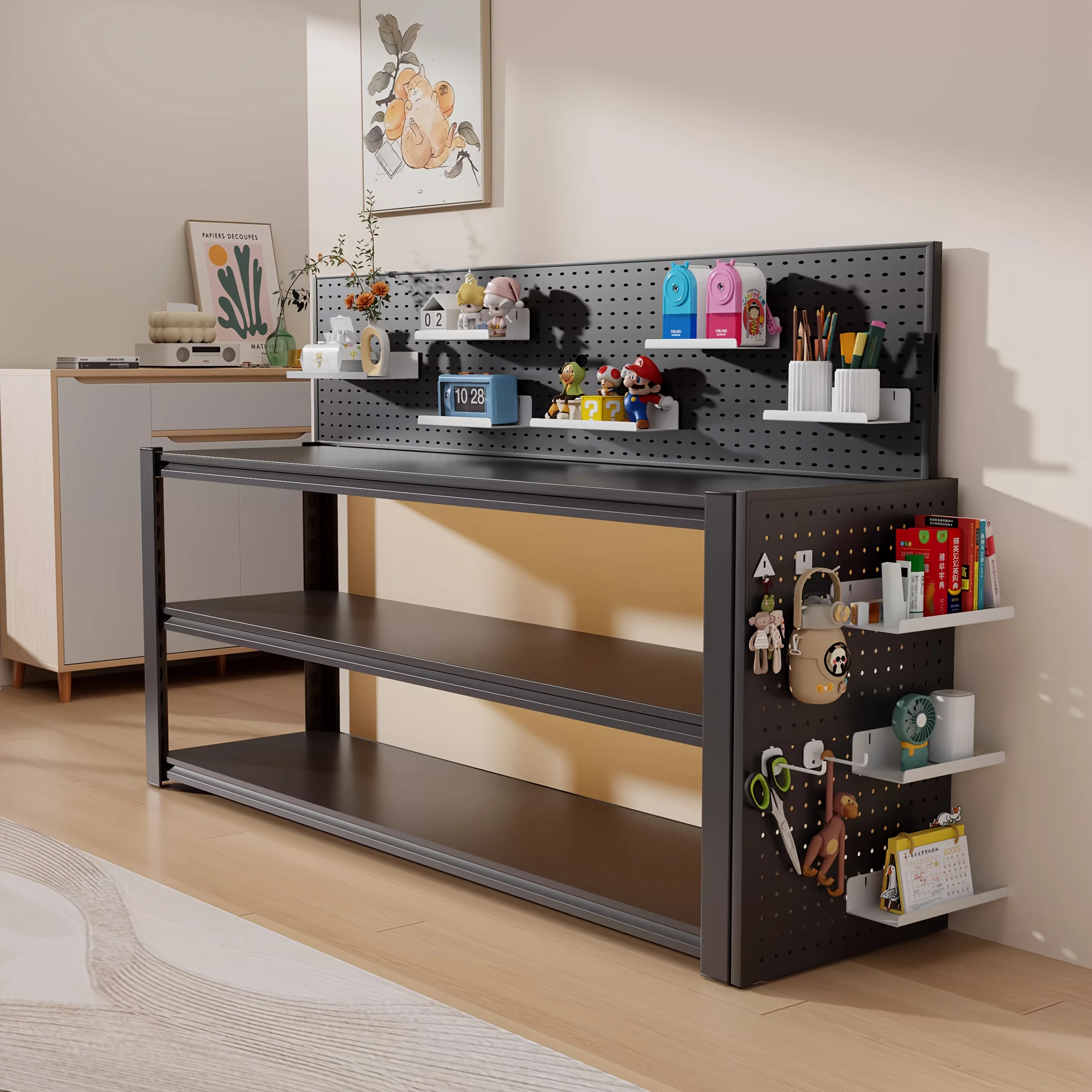 3-Tier for garage Shelving Heavy Duty, 27.6"W Metal Shelving Unit for Garage, 1620 Lbs Load Capacity Utility Rack Shelves, for garage Shelves, Double Layer Thickening, Shelf Ideal Choice, Adjustable Metal Shelves for Basement, Kitchen, Living Room
3-Tier for garage Shelving Heavy Duty, 27.6"W Metal Shelving Unit for Garage, 1620 Lbs Load Capacity Utility Rack Shelves, for garage Shelves, Double Layer Thickening, Shelf Ideal Choice, Adjustable Metal Shelves for Basement, Kitchen, Living Room