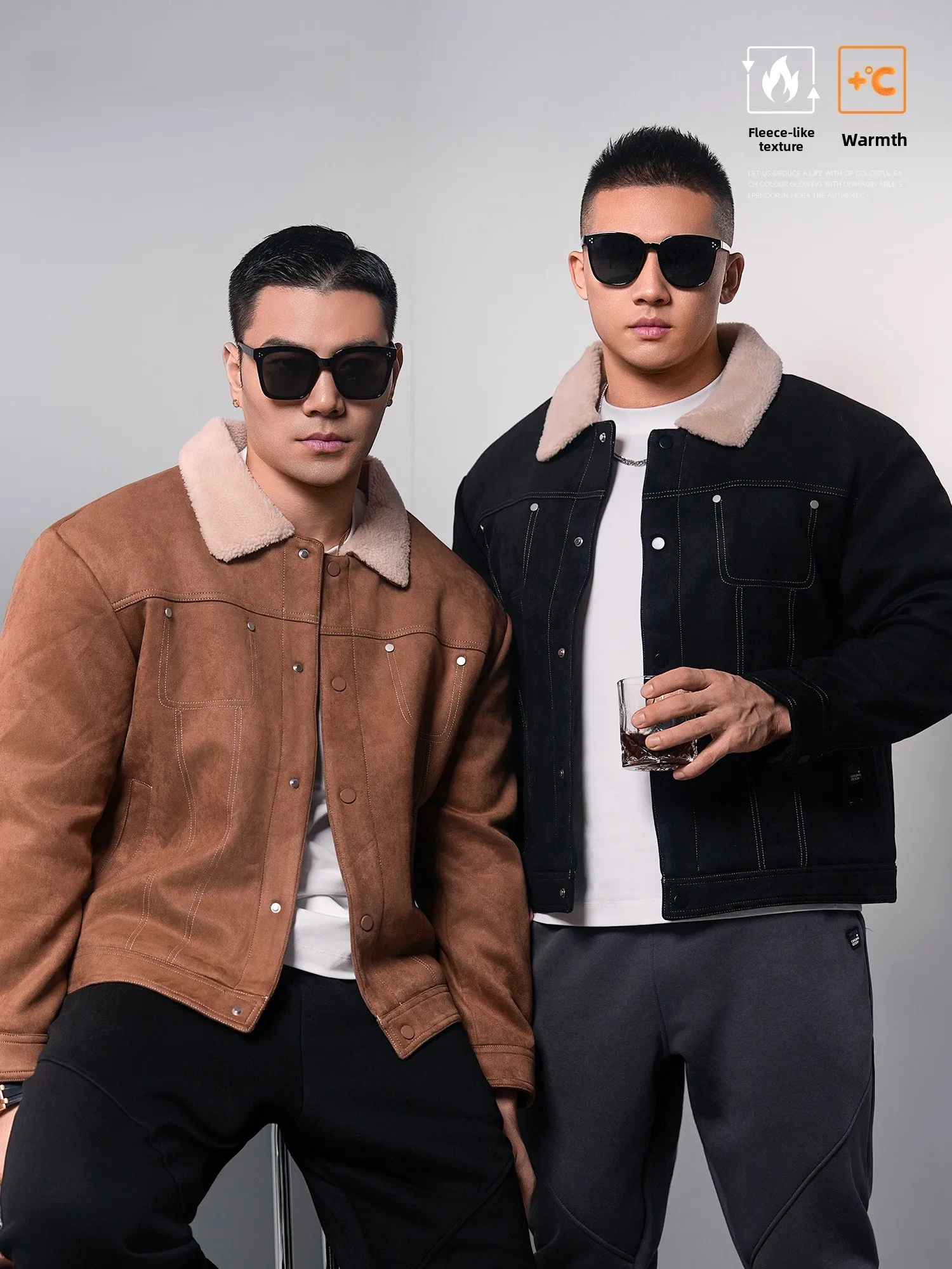 Thickened Faux Suede Jacket Men's Fashion Urban Style Warmth Outerwear Autumn Winter Coat Light Workwear Retro Style Coat
Thickened Faux Suede Jacket Men's Fashion Urban Style Warmth Outerwear Autumn Winter Coat Light Workwear Retro Style Coat