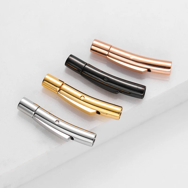 Stainless Steel Bayonet Clasp 2mm 2.4mm 3mm 4mm Hole Leather Cord Golden End Clasps Connectors for Bracelets Jewelry Making
Stainless Steel Bayonet Clasp 2mm 2.4mm 3mm 4mm Hole Leather Cord Golden End Clasps Connectors for Bracelets Jewelry Making
