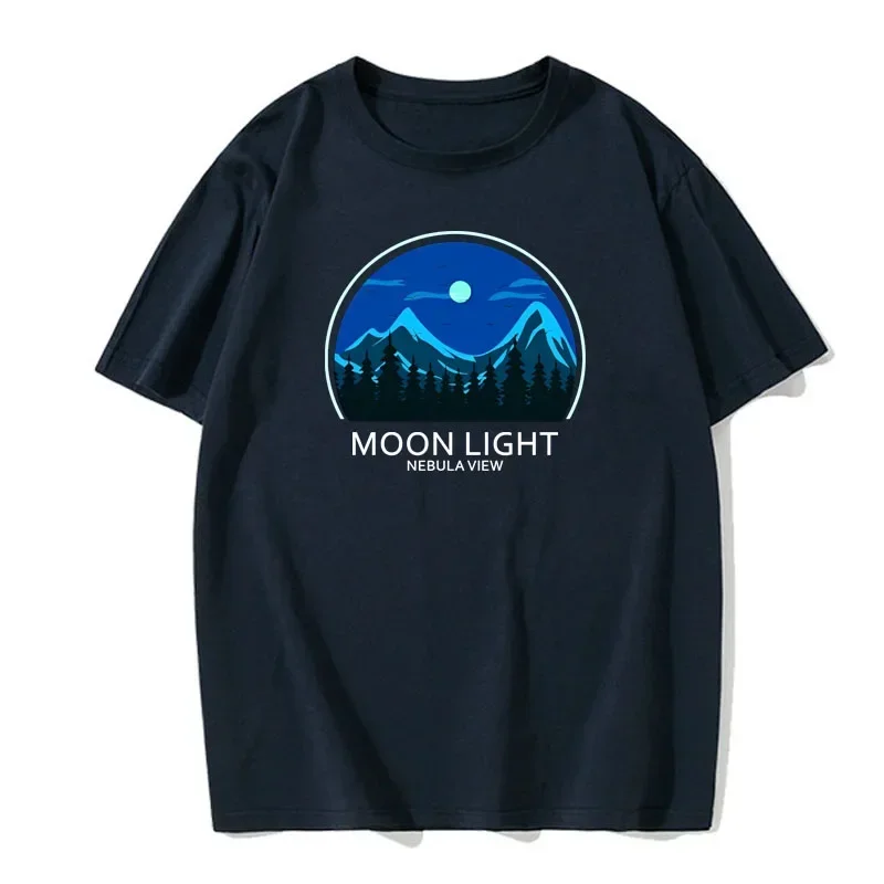 Men's summer mountain night pattern printed T-shirt, 100% cotton round neck, high-quality, fashionable and versatile top
Men's summer mountain night pattern printed T-shirt, 100% cotton round neck, high-quality, fashionable and versatile top