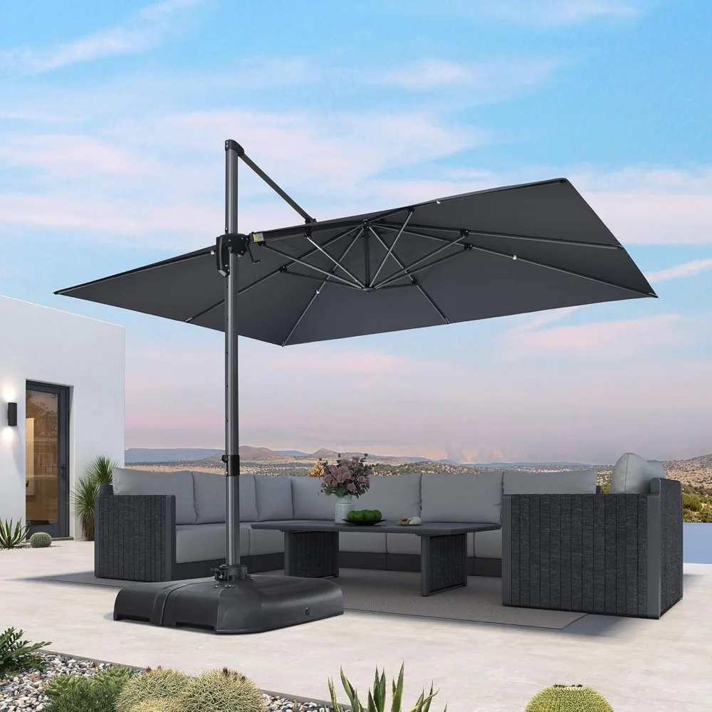 10' X 13' Patio Umbrella Outdoor Cantilever Rectangle Umbrella Aluminum Offset Umbrella with 360-degree Rotation for Garden Dec
10' X 13' Patio Umbrella Outdoor Cantilever Rectangle Umbrella Aluminum Offset Umbrella with 360-degree Rotation for Garden Dec
