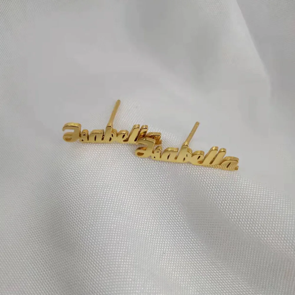 Wholesale Customized Name Pendants Stud Earring Anniversary Earrings Christmas 925 Sterling Silver Gift
Wholesale Customized Name Pendants Stud Earring Anniversary Earrings Christmas 925 Sterling Silver Gift