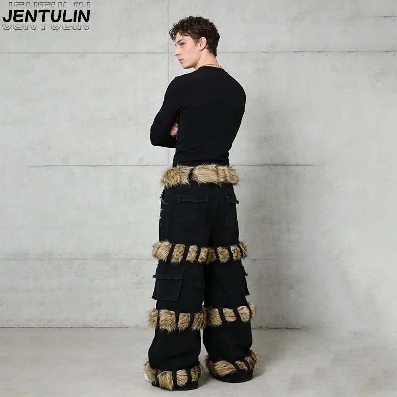 Мужская одежда Harajuku включает мужские осенне-зимние теплые джинсы со съемными полосками Y2K, черные широкие брюки, женская одежда
Мужская одежда Harajuku включает мужские осенне-зимние теплые джинсы со съемными полосками Y2K, черные широкие брюки, женская одежда