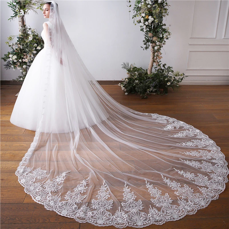 Cathedral Wedding Dramatic All Lace Veil Spanish Veil Bridal Veil with Comb Handmade Customization Length And Bulk Orders
Cathedral Wedding Dramatic All Lace Veil Spanish Veil Bridal Veil with Comb Handmade Customization Length And Bulk Orders