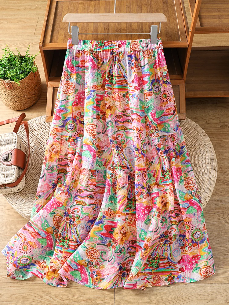 Elegant High Waist A-Line Cotton Linen Skirt Thin Summer Holiday Slimming Half-length Skirt for Women Breathable Skin-friendly
Elegant High Waist A-Line Cotton Linen Skirt Thin Summer Holiday Slimming Half-length Skirt for Women Breathable Skin-friendly