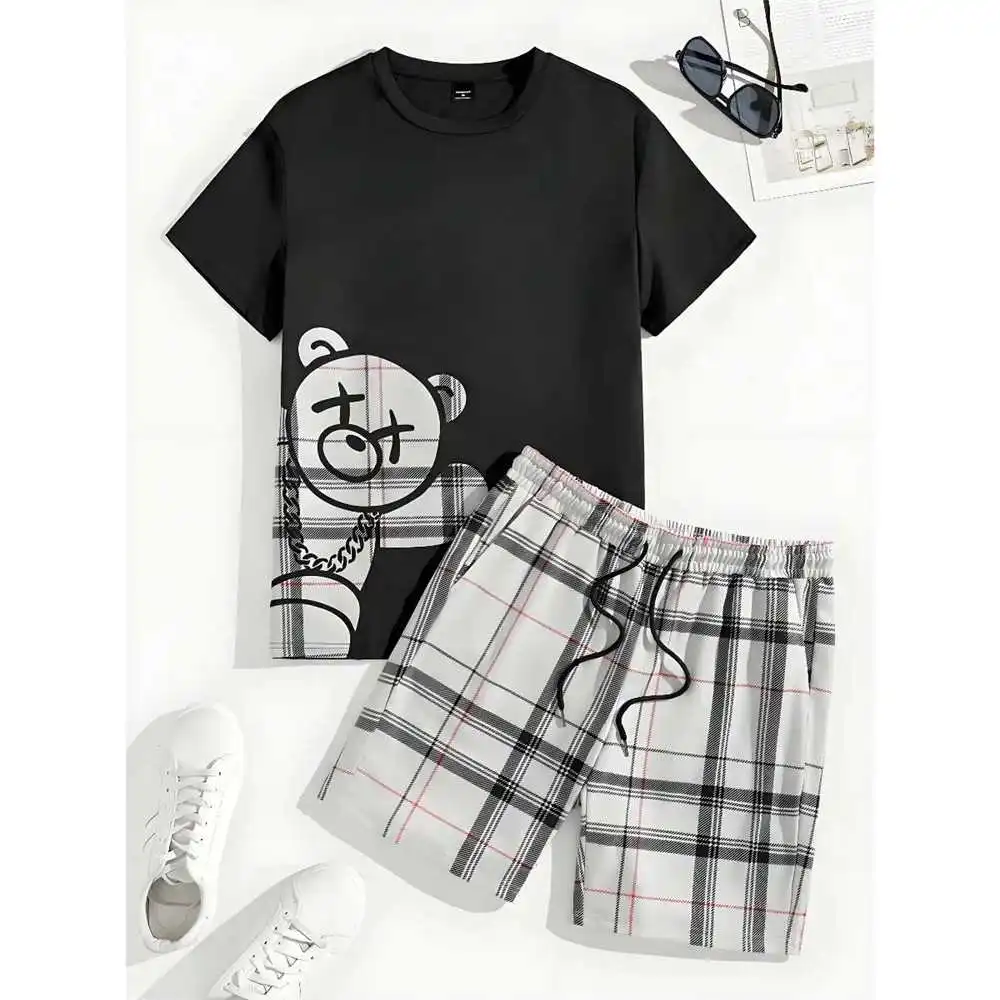Men's Casual 3D Bear Print 2-Piece Set Shirt And Seven-Length Pants Cotton Lycra Blend Mid-Aged Men's Fashion
Men's Casual 3D Bear Print 2-Piece Set Shirt And Seven-Length Pants Cotton Lycra Blend Mid-Aged Men's Fashion