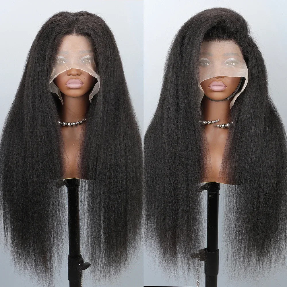 Yaki 26 inch Soft black 180 Density Kinky straight Lace Front Wig For Women With Baby Hair Synthetic Preplucked Glueless Daily
Yaki 26 inch Soft black 180 Density Kinky straight Lace Front Wig For Women With Baby Hair Synthetic Preplucked Glueless Daily