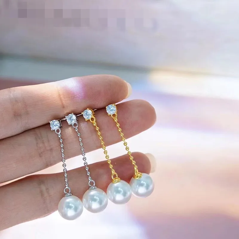925 Sterling Silver Earrings Base Findings Mountings Jewelry Mounts Fittings Women's Accessories for 9-11mm Size Pearls
925 Sterling Silver Earrings Base Findings Mountings Jewelry Mounts Fittings Women's Accessories for 9-11mm Size Pearls