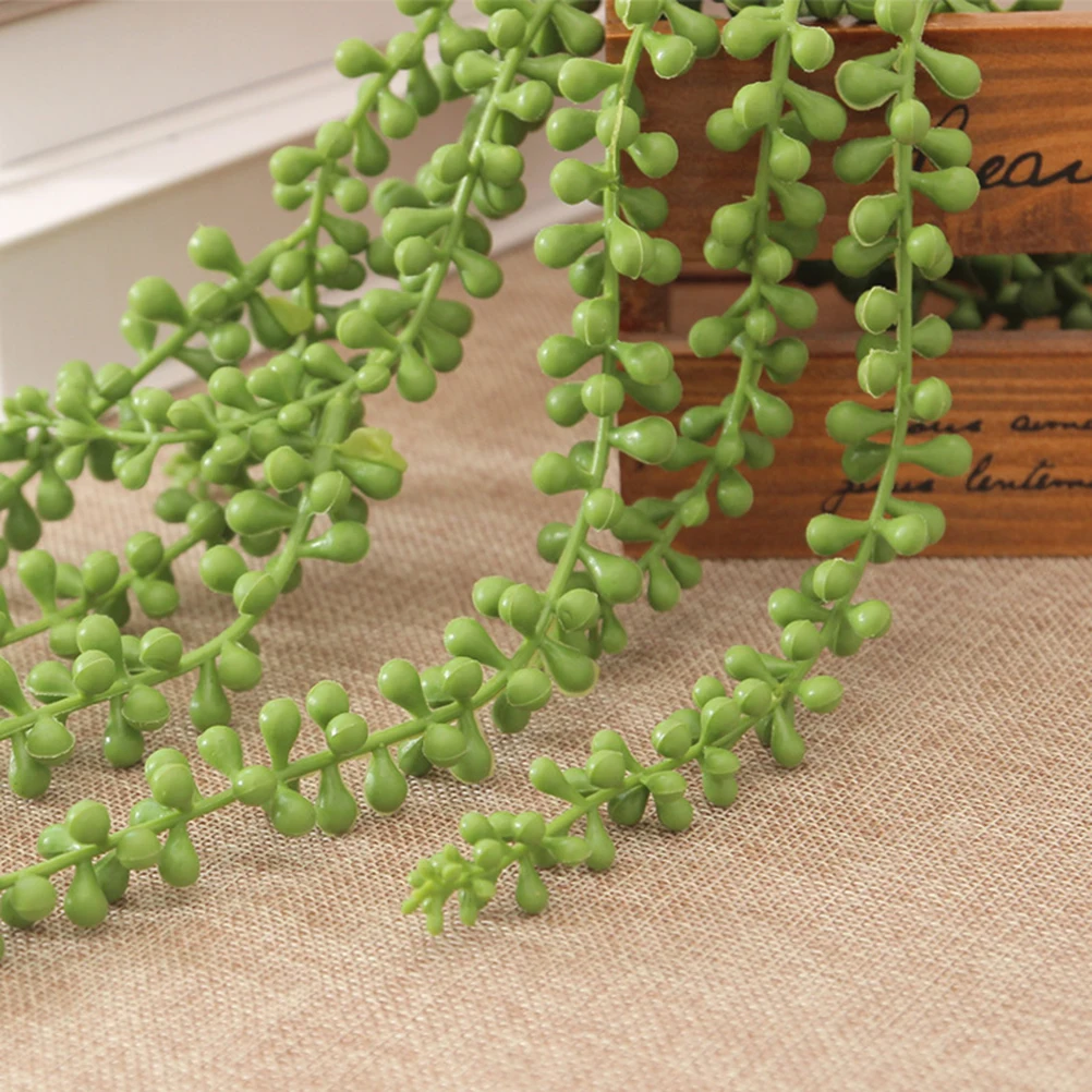 Artificial Succulents Pearls Fleshy Green Vine Hanging String of Pearls Simulation Rattan Plant for Home Garden Wedding
Artificial Succulents Pearls Fleshy Green Vine Hanging String of Pearls Simulation Rattan Plant for Home Garden Wedding