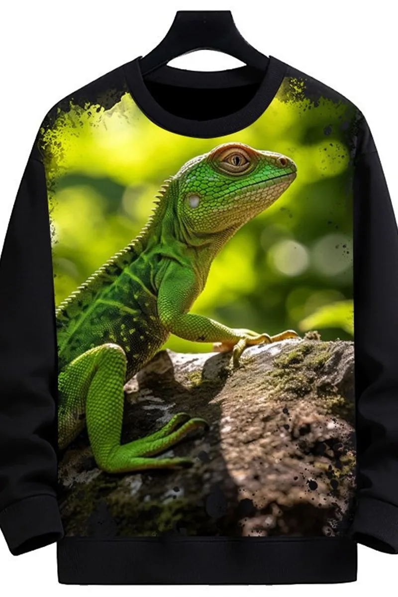 New Lizard Pattern round Neck Fleece Lined Digital Fashion Sweatshirt Men's Spring 2023 Polyester Fiber Comfortable Unisex
New Lizard Pattern round Neck Fleece Lined Digital Fashion Sweatshirt Men's Spring 2023 Polyester Fiber Comfortable Unisex