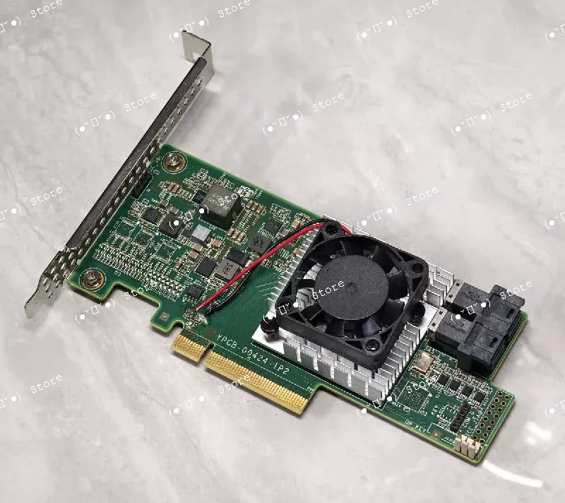 9300-8i HBA card 3008 pass-through card IT mode 12G 8643 SAS card with fan cooling
9300-8i HBA card 3008 pass-through card IT mode 12G 8643 SAS card with fan cooling
